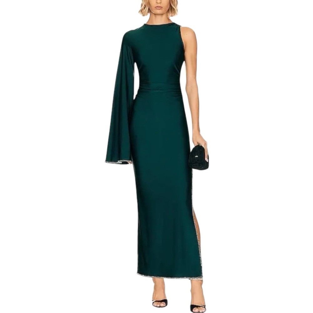 NWT Khanums Khriya Diamante Embellished Trim Maxi Dress Size S
